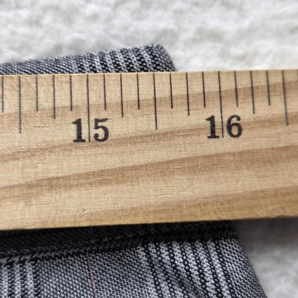 Indigo Poppy Plaid Trousers Womens 18 Grey Glen Check Tapered Leg Elastic Waist